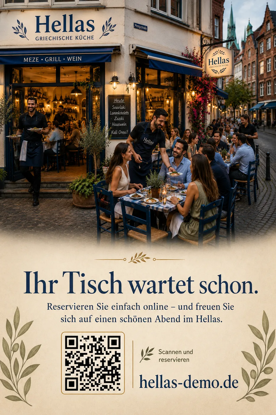 Plakat DIN A3 für Online-Reservierung