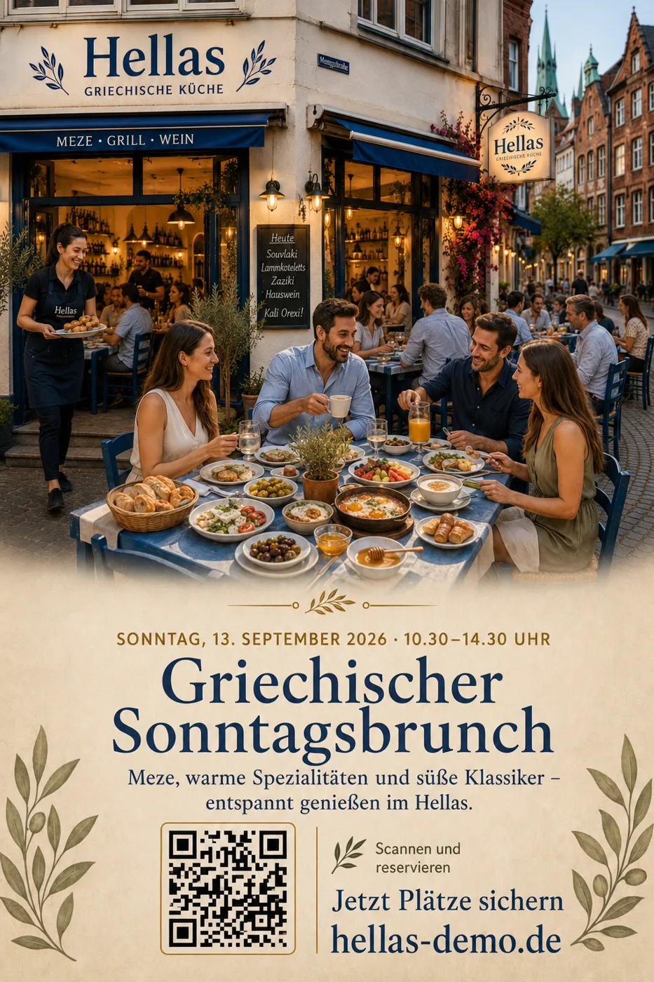 Plakat DIN A3 für einen Sonntagsbrunch